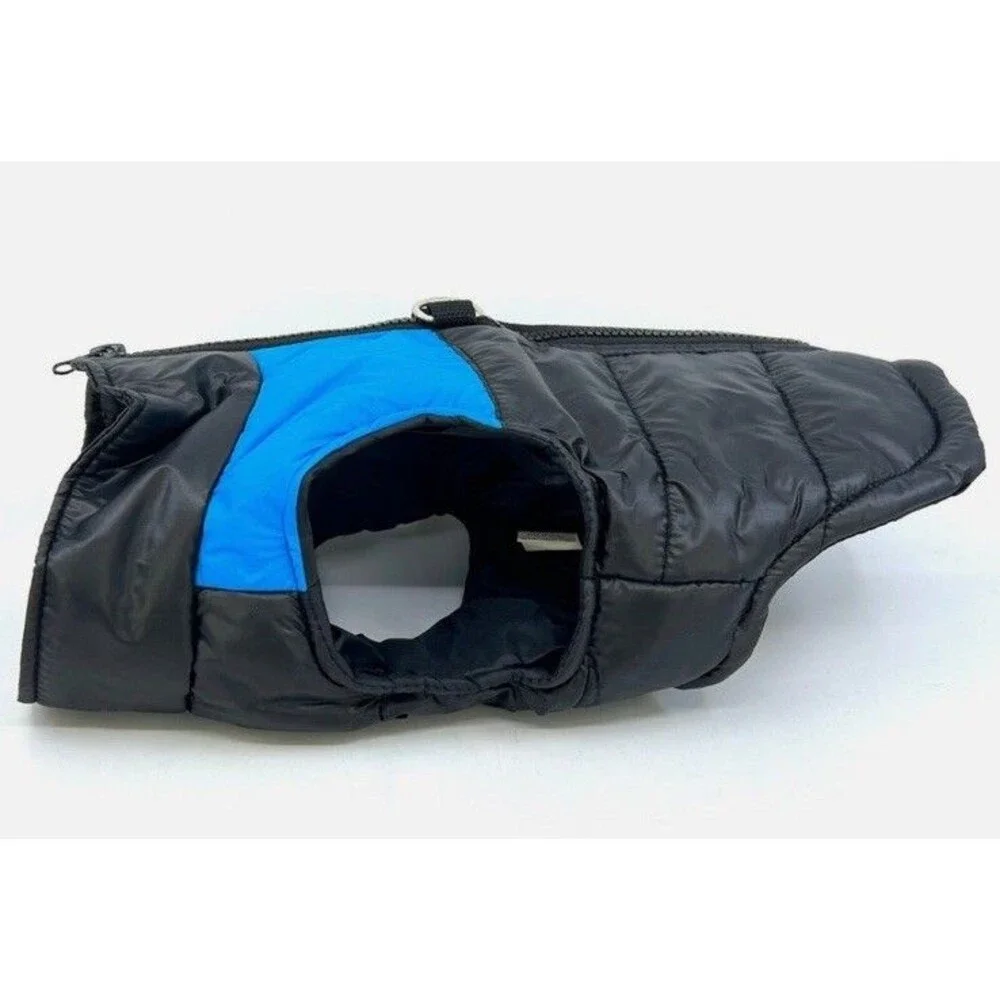 NEW XL Dog Coat with Zipper Quilted Nylon W/ Leash Loops